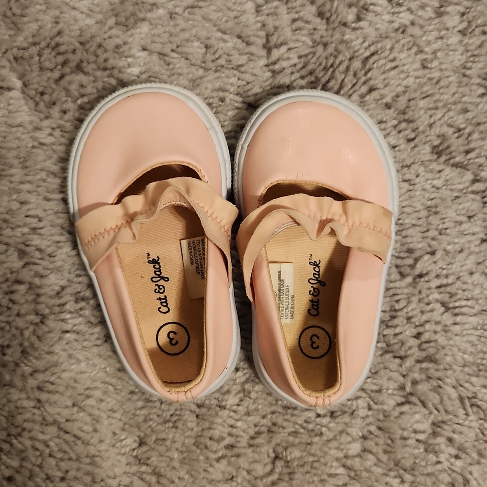 Cat & Jack Pink Ruffle Slip-On Shoes - Picture 3 of 4